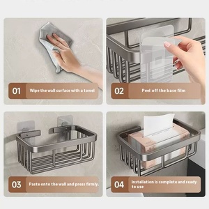 Thép hiện đại treo tường nhà vệ sinh giá giấy góc tổ chức Giải pháp cho khách sạn hoặc căn hộ phòng tắm mô hộp lưu trữ - Product Image 3