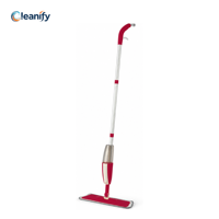 Serpillère flexible pivotante avec tête plate de 35x9,5 cm pour nettoyage des sols sans angle mort, manche en aluminium de 120 cm