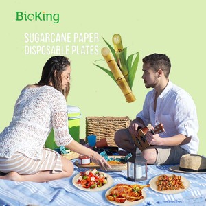 BioKing alta calidad 8x8 cuadrado con bisagras para llevar contenedores de comida desechable bagazo Clamshell caja de almuerzo para llevar con tapa - Product Image 3