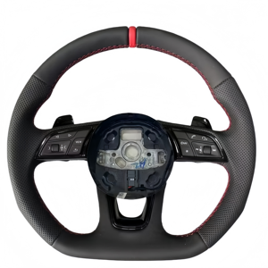 Convient pour <span class=keywords><strong>Audi</strong></span> A1 C7 C8 B8.5 B9 S3 <span class=keywords><strong>S4</strong></span> S5 S6 S7 S8 R8 TTS TT B8 A4 Volant de voiture Volant en cuir Ancien à Nouveau - Product Image 3