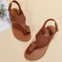Sandales plates décontractées pour femmes, couleur unie, tailles 35-43, style tongs, pour l'automne
