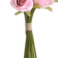 Bouquet de roses en soie, fleurs artificielles, décoration de mariage, décoration de la maison, accessoire de photographie, arrangement floral à tenir à la main