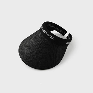 Chapeau <span class=keywords><strong>pare</strong></span>-<span class=keywords><strong>soleil</strong></span> pour femme, protection solaire, protection UV, chapeau en paille tressée, chapeau à calotte ouverte pour femme, chapeau <span class=keywords><strong>de</strong></span> paille d'été - Product Image 4
