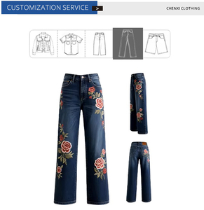 Pantalones Vaqueros para Hombre con Costuras Aleatorias y Detalles de Costura Aleatoria, Ajuste Holgado, Diseño Abstracto, Venta al por Mayor - Product Image 6