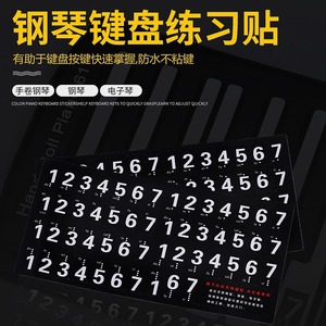 Hand Roll Piano Keyboard Sticker 88/61 <b>Keys</b> Digital Note <b>Labels</b> For Electronic Keyboard Musical Instrument Accessory - Product Image 3