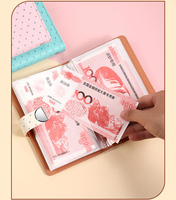 100-Seiten Geldsparbuch mit Ringbuchsystem, PU-Leder, für Währung, Münzen, Quittungen, Bargeld-Aufbewahrung, Sparbuch mit Ringbinder