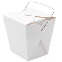 Boîte à emporter en papier kraft carré américain pour riz frit, poulet, spaghetti, restauration rapide, qualité alimentaire