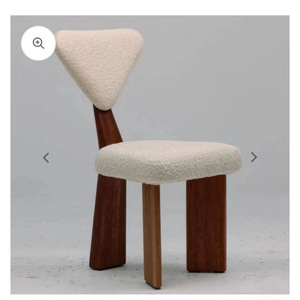 Silla de comedor vintage de diseño retro con respaldo tapizado de madera maciza con diseño de jirafa para uso de adultos - Product Image 3