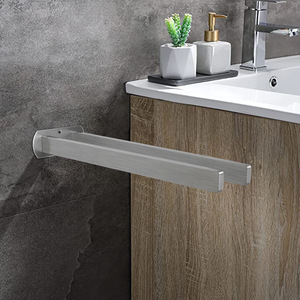 Giá Treo Khăn Phòng Tắm Với Hai Thanh Treo Khăn Giá Treo Tường Giá Treo Khăn Hai Lớp Màu Đen Bằng Thép Không Gỉ - Product Image 2