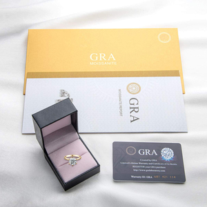 Chasau personnalisé classique Sterling Sier 0.5ct 1ct 2ct 3ct coupe ronde Solitaire Moissanite bague de fiançailles pour mariage - Product Image 6