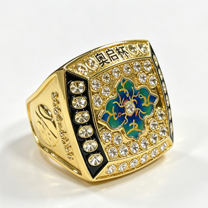 Anillo de <span class=keywords><strong>Campeonato</strong></span> Personalizado Universal, Anillo Conmemorativo de Competición de Baloncesto, Fútbol, Fútbol Americano, con Esmalte y Cristal, Regalo de <span class=keywords><strong>Campeonato</strong></span> - Product Image 3