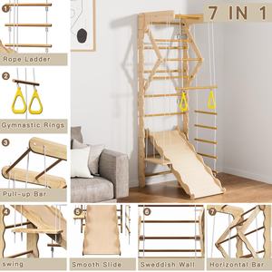 बच्चों के लिए स्वीडिश सीढ़ी-बच्चों के लिए इनडोर जंगल जिम, इनडोर चढ़ाई जिम - Product Image 6