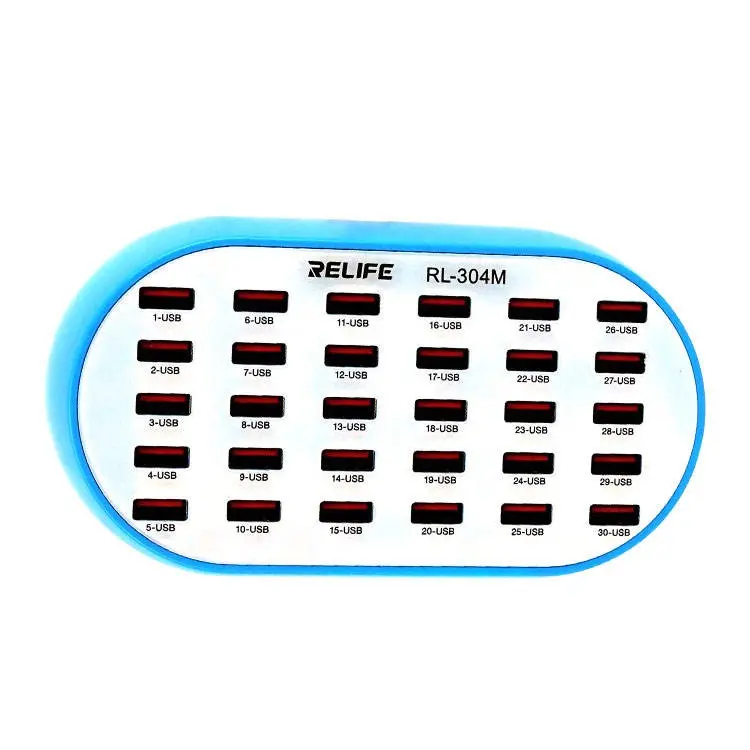 Relife RL-304M intelligentes Hochleistungs-Start-USB-Ladegerät mit 30 Porten Schnellladegerät 160 W für Telefon und Tablet