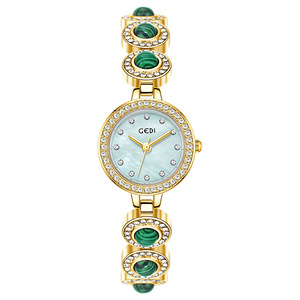 Montre-bracelet vintage élégante, montre de luxe haut de gamme pour femme avec cadran perlé, montre à quartz au toucher haut de gamme - Product Image 5