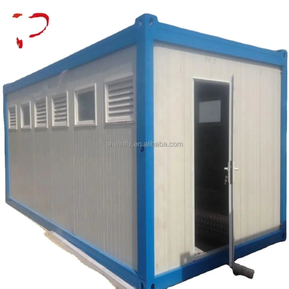 Struktur baja portabel komersial 2 tingkat rumah prefab pakaian pengiriman Gedung toko kontainer 40ft prefabrikasi