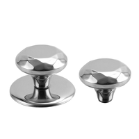 Poignée de couvercle de casserole en acier inoxydable à motifs de diamant Bouton de couvercle en métal de style coréen pour ustensiles de cuisine Accessoire universel de vapeur domestique