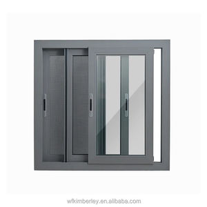 2025 ventana corredera moderna de vidrio templado de doble capa a prueba de viento aleación de aluminio a prueba de mosquitos Horizontal para sala de estar - Product Image 1