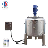Cuve de mélange électrique en acier inoxydable contrôlée par PLC avec agitateur pour ligne de production automatique
