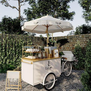 Chariot Alimentaire Métallique Mobile Sur Mesure, Chariot à Café et à Bonbons Portable à Trois Roues - Product Image 1