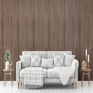 Akupanel 3M Grooved Wooden Walnut Soundproofing Acoustic Wall Panel For Cinema