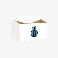 Caja de cartón personalizada para latas de cerveza con separador e inserto, asa portátil, para paquetes de cuatro o seis latas