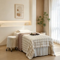 Parure de draps et couverture nuage ultra douce et agréable pour la peau, couleur blanc crème, légère, chaude et respirante, pour toutes les saisons