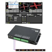 Contrôleur LED DMX512 H807SA DMX vers SPI, 8 canaux, protocole Artnet pour WS2811 WS2812 WS2815, programmable, contrôleur de pixels LED