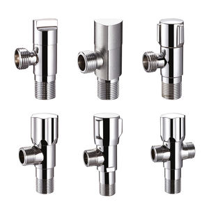 Válvula De Ângulo De Latão Sanitária De Preço De Fábrica Válvula De Ângulo Quente e Frio 1/2 Acessórios Do Banheiro Válvula De Ângulo Para Uso Do Banheiro - Product Image 1