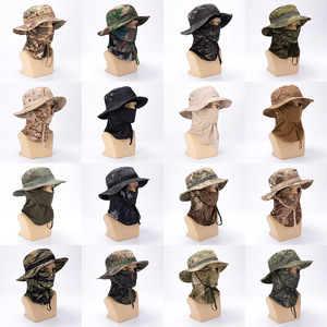 Camouflage Bucket Hat Breathable Wide Brim Sun Protection Outdoor Summer Cycling Mask Adult 54-56CM - Product Image 2