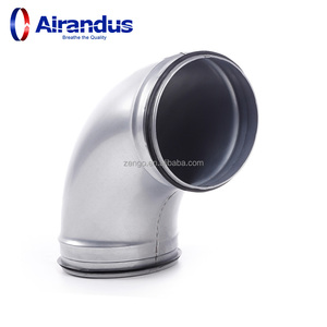Coudes à 90 degrés pour systèmes CVC B90X, coudes de ventilation spirale avec nervures de renforcement et revêtement adhésif - Product Image 4