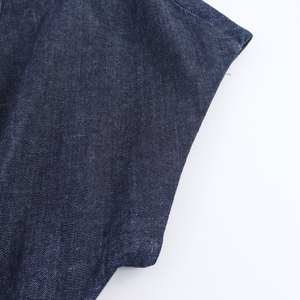 Abito <span class=keywords><strong>Lungo</strong></span> in Denim <span class=keywords><strong>Blu</strong></span> Scuro <span class=keywords><strong>con</strong></span> Collo Tondo e <span class=keywords><strong>Spacco</strong></span> Posteriore, Casual e alla Moda per l'Estate, <span class=keywords><strong>con</strong></span> Cintura per Donna - Product Image 4