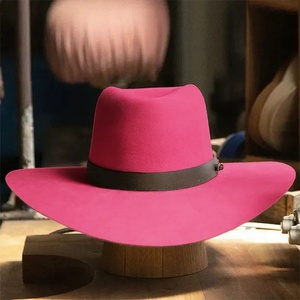 Sombrero Fedora de Fieltro de Lana Rosa, Ala Ancha, Ajustable, Unisex, Estilo Clásico, para Adultos, Cuatro Estaciones, Casual, para Fiestas y Actividades al Aire Libre - Product Image 2