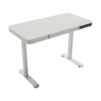 Bureau debout moderne de luxe en métal avec port USB, réglable en hauteur, ergonomique, avec système de levage motorisé