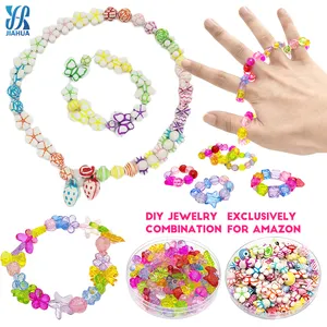JH DIY Handmade Bead Toys Weaving Plastic Bracelet Beads Crystals Bisuteria Jewelry Making Toy