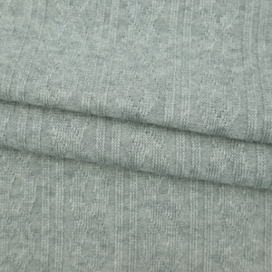 เสื้อสเวตเตอร์ผ้าแจ็คการ์ดผ้ายืดผ้าโพลีเอสเตอร์ผ้าเรยอนโพลีเอสเตอร์แบบถักเป็นมิตรกับสิ่งแวดล้อมทันสมัย - Product Image 2