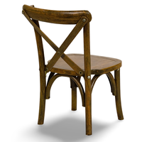 Chaise de salle à manger à dos croisé pour enfants en bois Oka pour les hôtels, les parcs de ferme en plein air