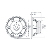 Caisson de basses professionnel haute puissance 18 pouces Double aimant 18 Pa haut-parleur basse 4000W Max, bobine vocale 125MM