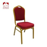 Chaises de fête rembourrées bleues en gros-Dossier et siège rembourrés en tissu pour les banquets d'hôtel
