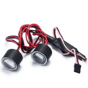 1セットアップグレードされたエンジェルアイズ22mmヘッドライトDC3.7-5V 0.5A <span class=keywords><strong>LED</strong></span>ライト1/10 RCクローラー用SCX10III AXI030073006スペアアクセサリー - Product Image 3
