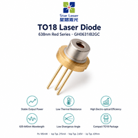 Diode laser rouge Sharp GH0631IB2GC neuve 638 nm 185 mW, monomode, boîtier métallique TO18, tête laser pour instrument d'alignement de précision