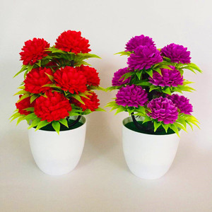 Produit Phare : <span class=keywords><strong>Mini</strong></span> Plante Artificielle Verte en Plastique, Fleur de Bonsaï pour Décoration d'Intérieur - Product Image 2