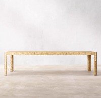 Série Salon Style Campagne Américaine : Table à Manger Ronde en Bois de Chêne Massif avec Placage en Cuir R Tree Tumor, Personnalisable