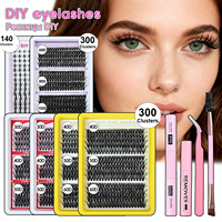 3 styles de cils en grappe mixtes pour artistes en cils et salons, 300 faux cils en vrac, fournitures pour distributeurs, cils de beauté