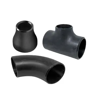 China Hersteller 4 Zoll nahtloses geschweißtes Schweißen Equal Black Carbon Steel Smls bw Sch40 Sch80 Buttweld Elbow Tee Pipe Fitting