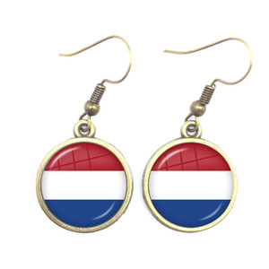 Pendientes de Aleación con Diseño de Bandera Nacional, Inspirados en la Bandera Canadiense/Sovietica/Italiana, Éxito de Ventas Transfronterizo, para Primavera - Product Image 5