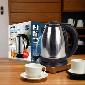 Bouilloire électrique portable en acier inoxydable 2L personnalisable FADA, conception sans fil à 360 degrés, arrêt automatique, protection contre l'ébullition à sec - Product Image 1