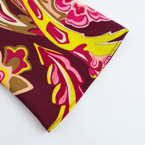 2025 nuovo abito Casual da donna con girocollo a maniche lunghe a campana con stampa floreale Paisley, cravatta in vita naturale per uscite estive quotidiane - Product Image 6