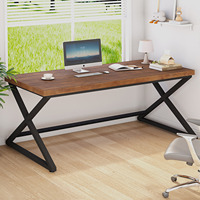 Bureau de bureau en bois massif personnalisable brun étude de travail bureau d'ordinateur industriel en bois naturel pour bureau à domicile salon chambre à coucher