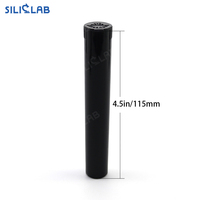 Tube d'emballage pré-fumeur 115mm noir/Transparent cône plastique Tube stockage Cigarette tabac cigare