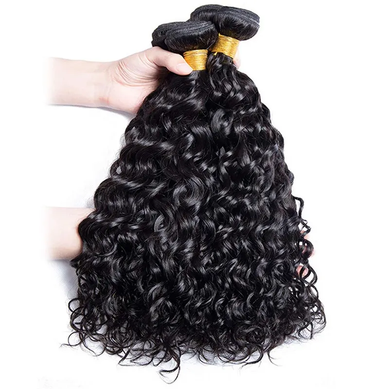 12A Water Wave Bundles Unprocessed Human Hair Bundles Weave 100% Brazilian Raw Virgin Hair Extensions